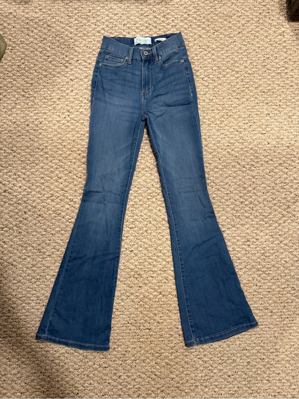 Celebrity Pink Dark Blue High-Rise Flare Jeans